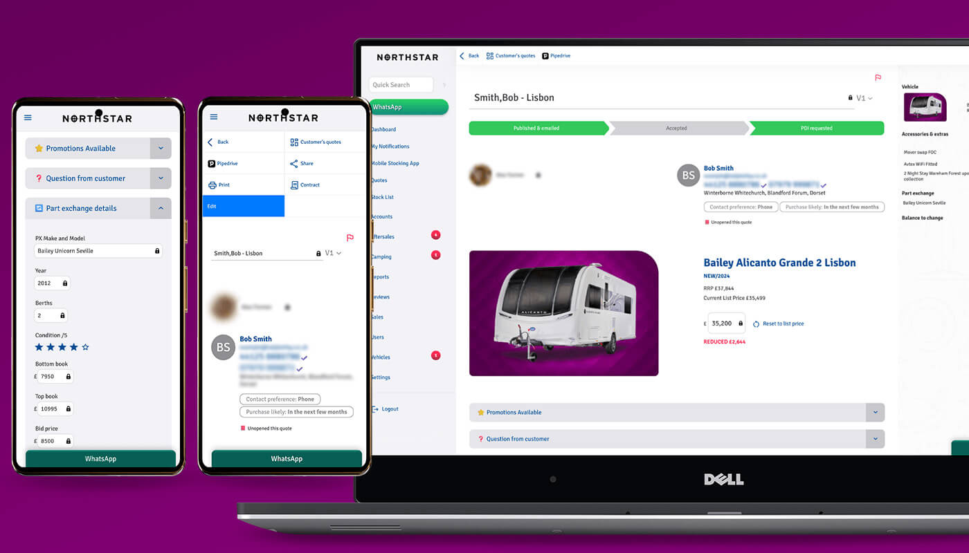 Screenshot of Northstar on Dell XPS 15 and Google Pixel